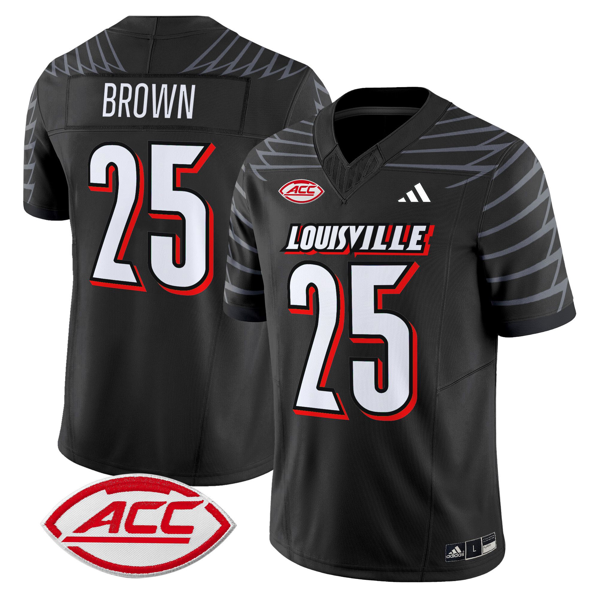 Men Louisville Cardinals #25 Brown Black 2024 Vapor Limited NCAA Jersey style 1->more ncaa teams->NCAA Jersey